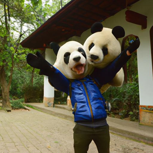 男子翻进园区贴脸逗大熊猫