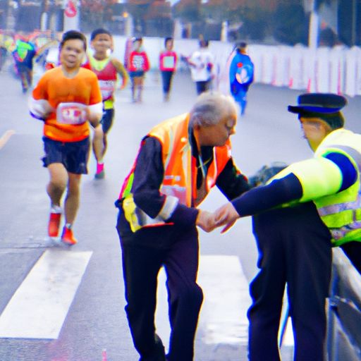 71岁大爷跑马拉松 警车救护车跟后面 71岁大爷跑马拉松 警车救护车跟后面